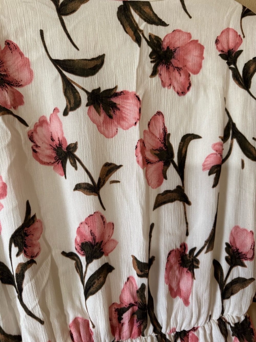 Ces Femme White Mini Dress with Pink Floral Print - Picture 11 of 12